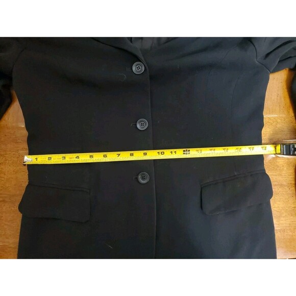 Philippe Adec Paris Women's Black Oversized Long Blazer Jacket Coat Size 8 - Picture 6 of 10